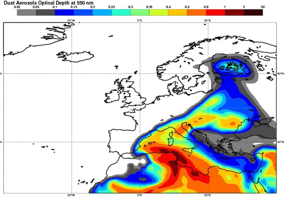 saharski prah  | Avtor: http://macc.copernicus-atmosphere.eu/