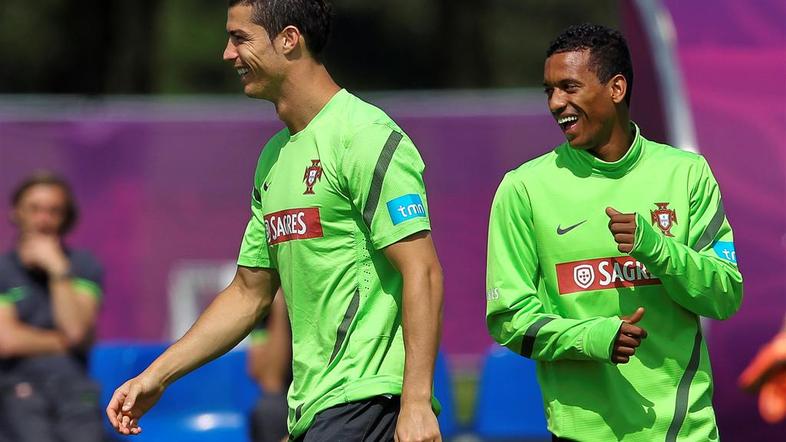 Ronaldo Nani Portugalska Španija Opalenica Poznanj trening Euro 2012