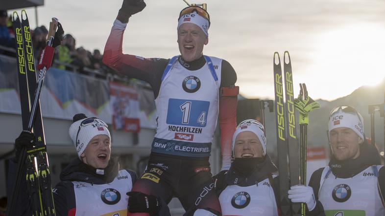 Biatlon, norveška šteafeta