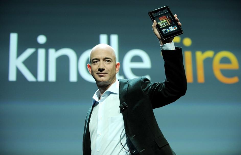 Jeff Bezos, šef Amazona in Kindle Fire.