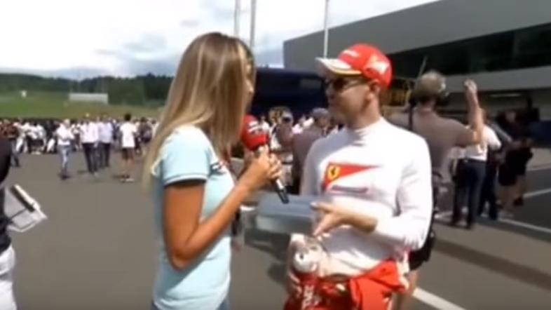 Sebastian Vettel italijanska novinarka