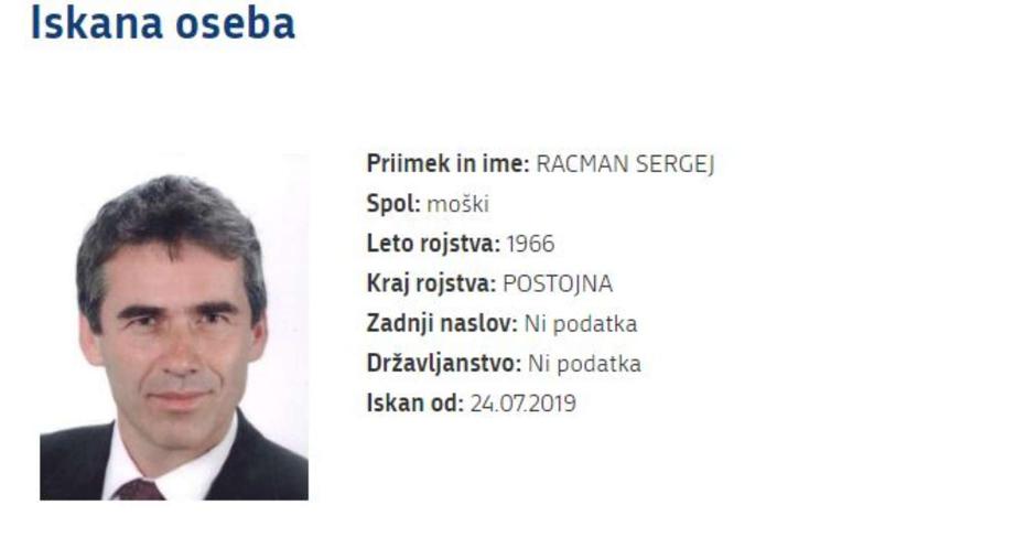 Tiralica Sergej Racman | Avtor: Policija