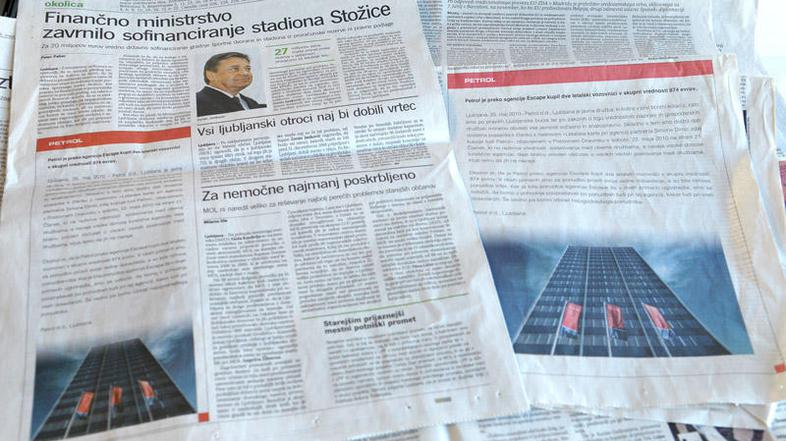 Cena oglasov po ceniku je okrog osem tisočakov. (Foto: Zurnal24)