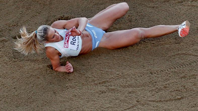 Snežana Rodič je skočila 14,23 metra in zmagala v troskoku. (Foto: Reuters)