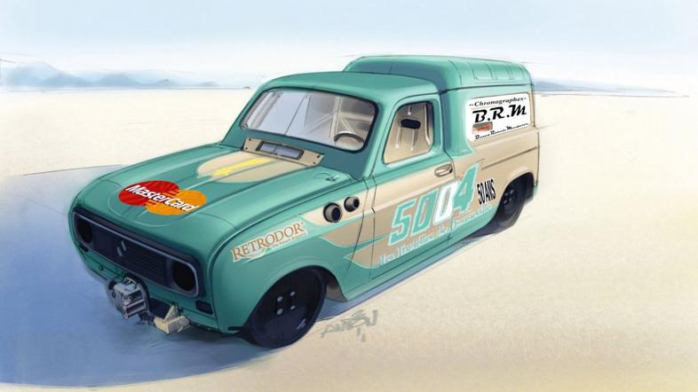 Renault 4 na festivalu hitrosti Boneville