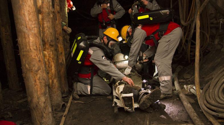 reševalna vaja premogovnik