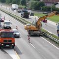 Dela na ljubljanski južni obvoznici že povzročajo zastoje.