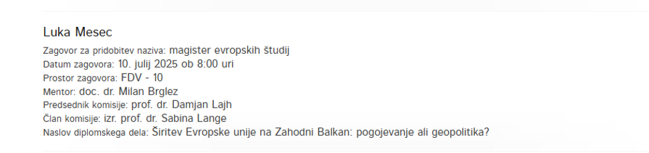 Luka Mesec magistrska naloga | Avtor: FDV