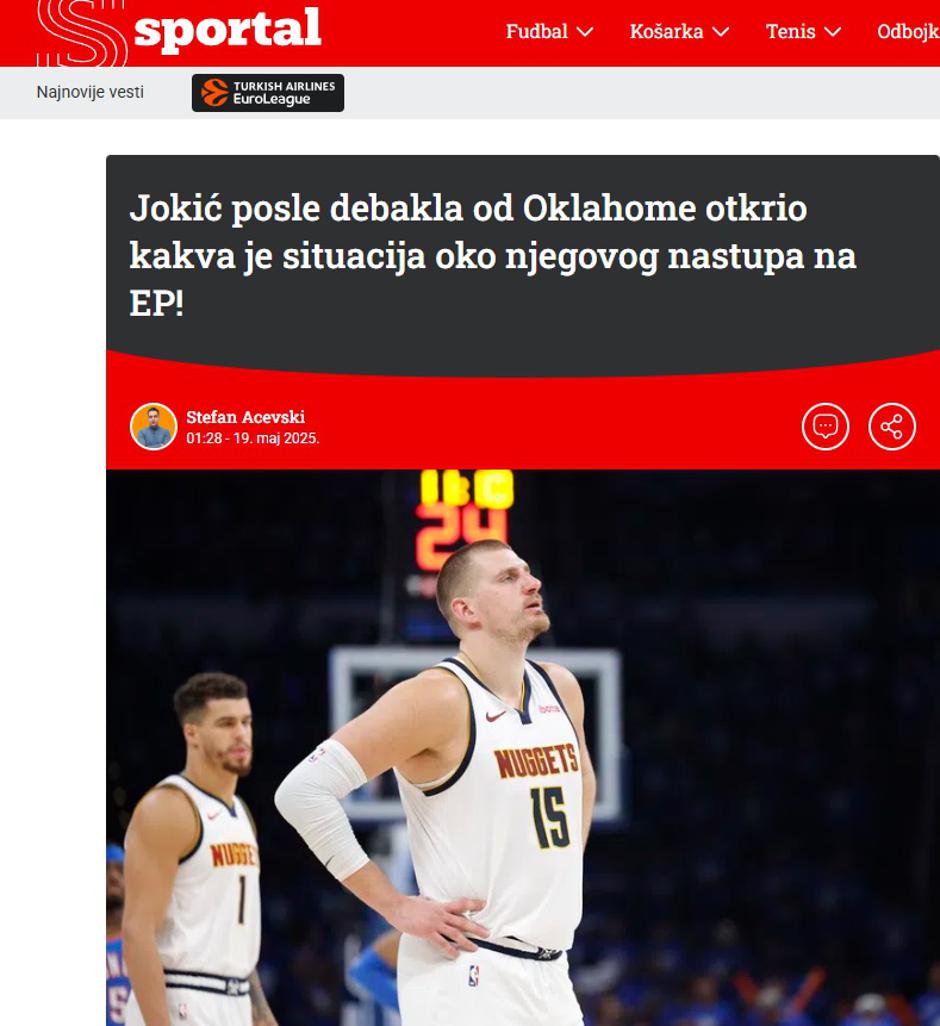 jokić | Avtor: zajem zaslona