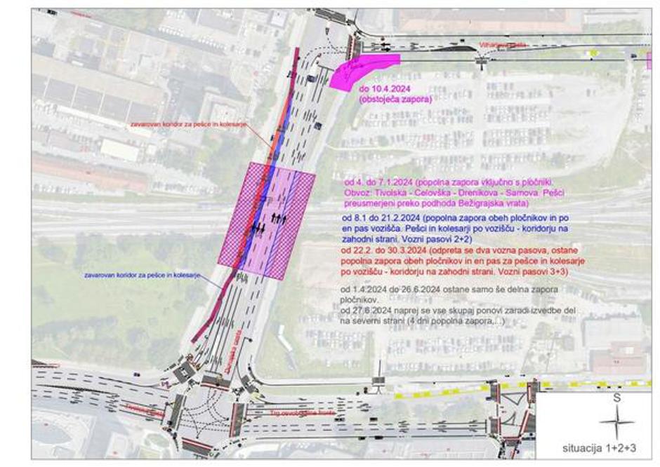 predvidene zapore na Dunajski cesti | Avtor: MOL