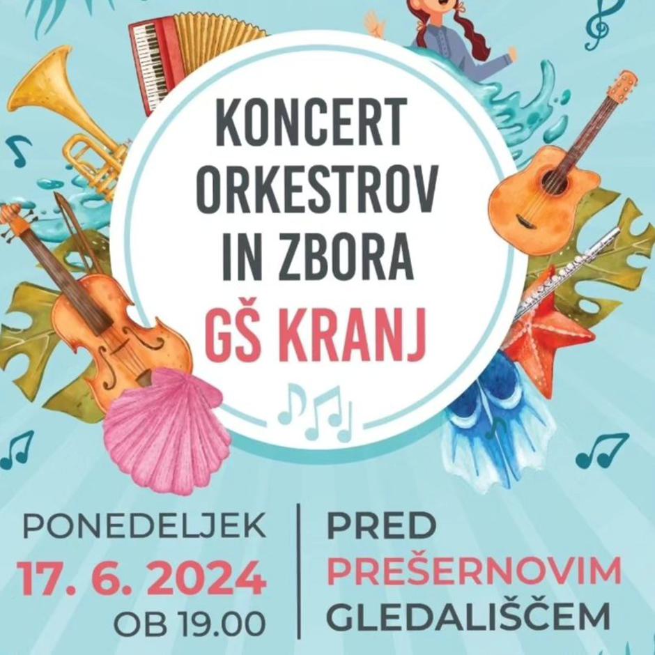 Koncert orkestrov Glasbene šole Kranj in pevskega zbora 2024 | Avtor: Glasbena šola Kranj