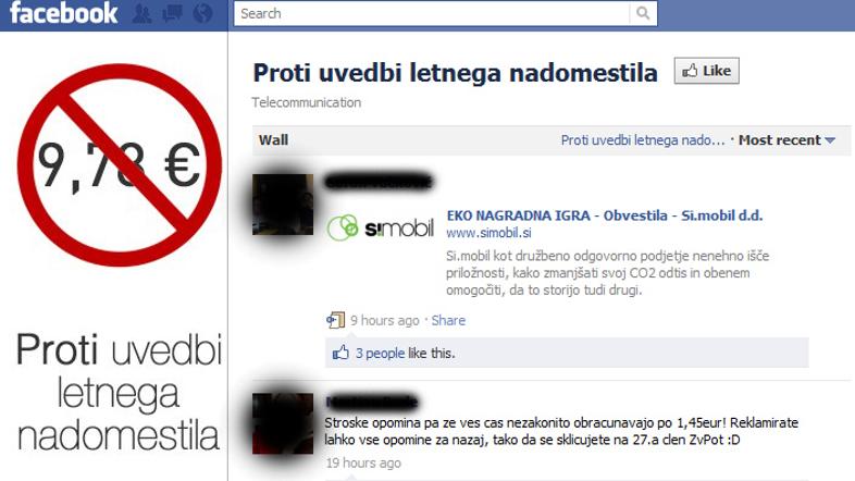 Stran skupine proti uvedbi letnega nadomestila.