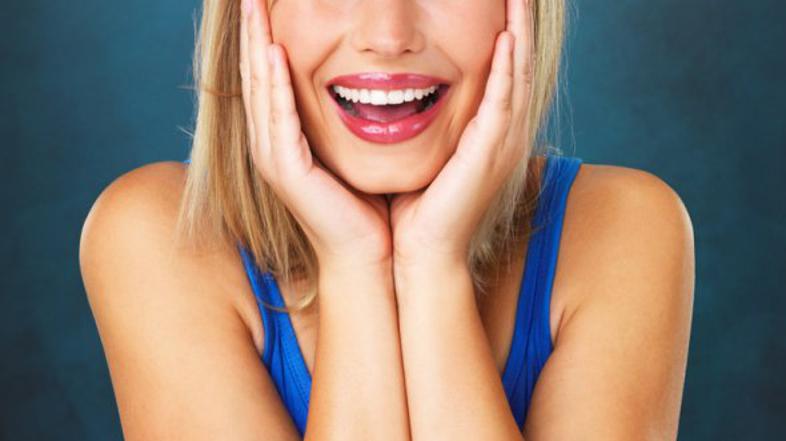 ženska, nasmeh, obraz