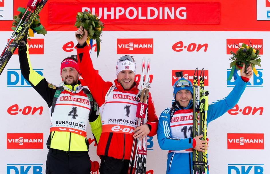 Fak Svendsen Garaničev biatlon zasledovanje Ruhpolding