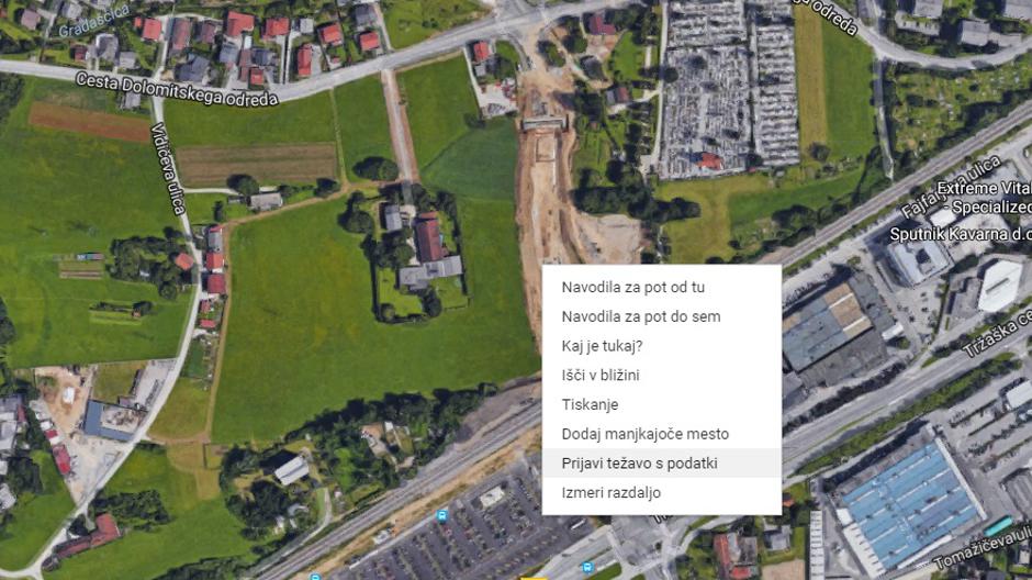 Google maps Dolgi most | Avtor: Google Maps