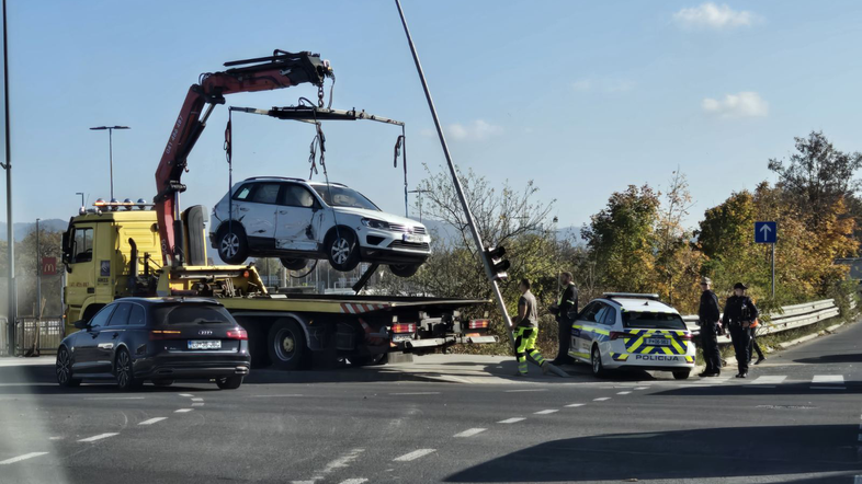 Nesreča na Šmartinski v Ljubljani