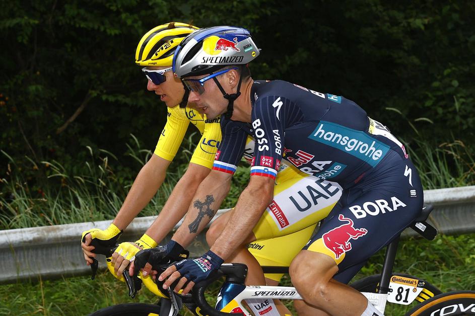 Primož Roglič in Tadej Pogačar