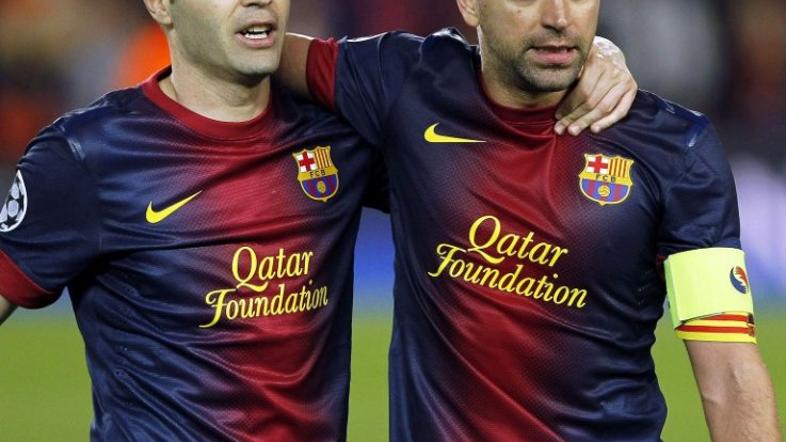 Iniesta Xavi Barcelona PSG Paris Saint-Germain Liga prvakov četrtfinale