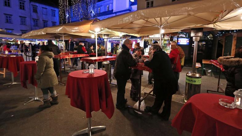 Center Ljubljane na predvečer božiča