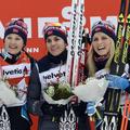 (od leve proti desni): Ingvild Flugstad Oestberg, Heidi Weng in Therese Johaug.