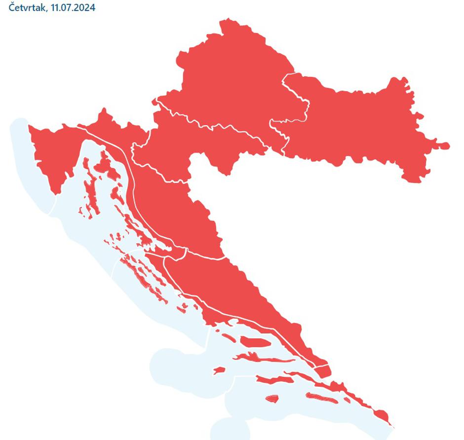 rdeče vremensko opozorilo | Avtor: zajem zaslona