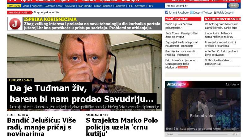 “Če bi bil Tuđman živ, bi nam prodal vsaj Savudrijo,” so Rupla povzeli na Jutarn