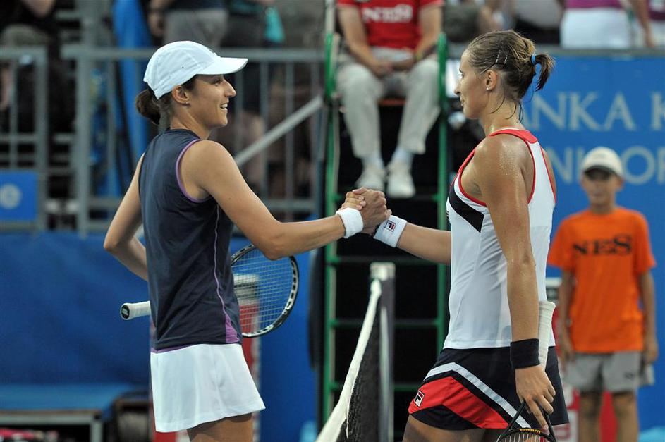 Katarina Srebotnik (levo) je 233., Polona Hercog pa 43. igralka na svetu. (Foto: