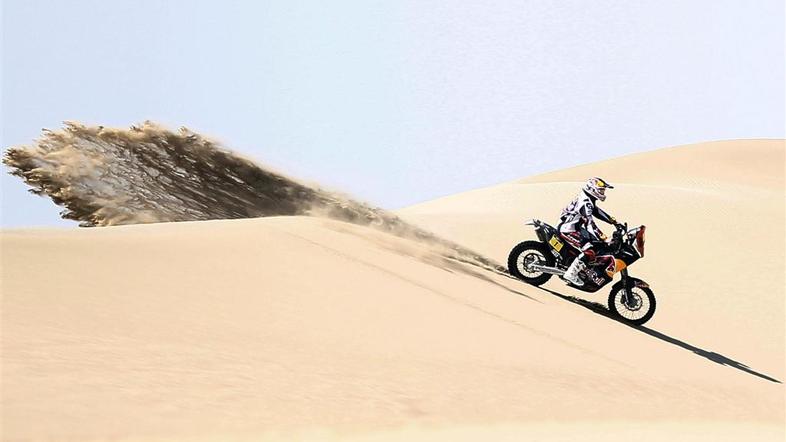 Despres reli Dakar druga etapa Pisco Peru puščava motor