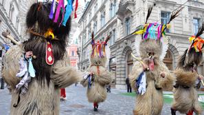 Ljubljana 09.02.2010 MOL, Jankovic, kurenti, odgajanje zime, Foto: Dejan Mijovic