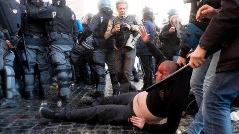 Navijaški izgredi v Rimu