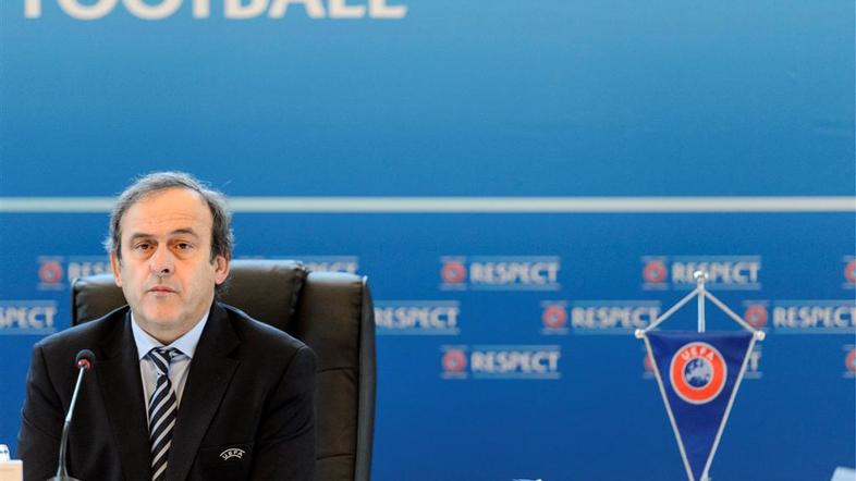 Platini Uefa predsednik mikrofon Evropska nogometna zveza