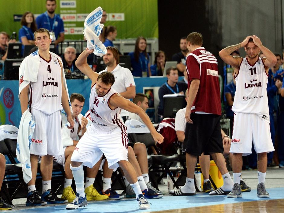 Belgija Latvija EuroBasket Ljubljana Stožice Janicenoks Meiers Skele | Avtor: EPA