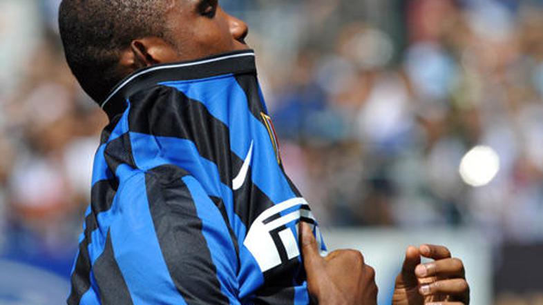 Samuel Et'o je na prvi tekmi za Iter dosegel svoj prvi gol.