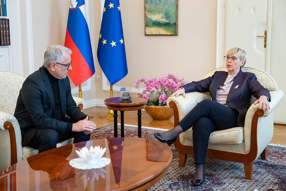 Matjaž Han Nataša Pirc Musar predsedniki parlamentarnih strank pri predsednici Nataši Pirc Musar | Avtor: UPRS/Boštjan Podlogar