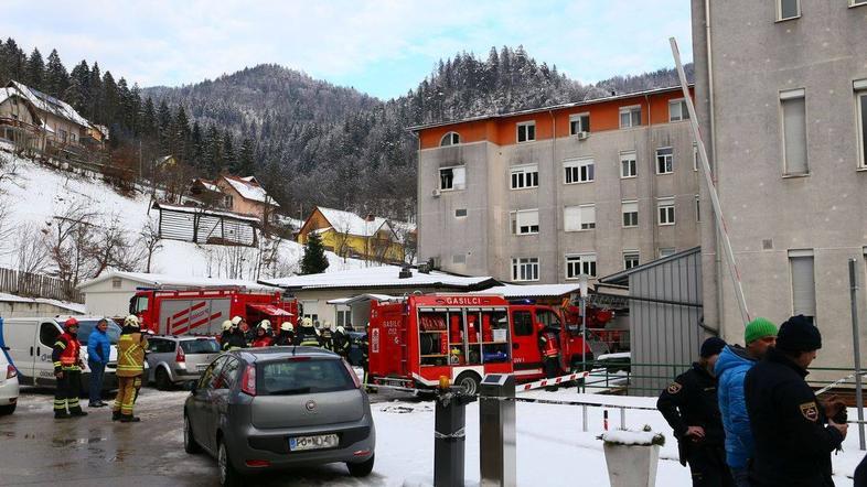 Požar v bolnišnici Jesenice