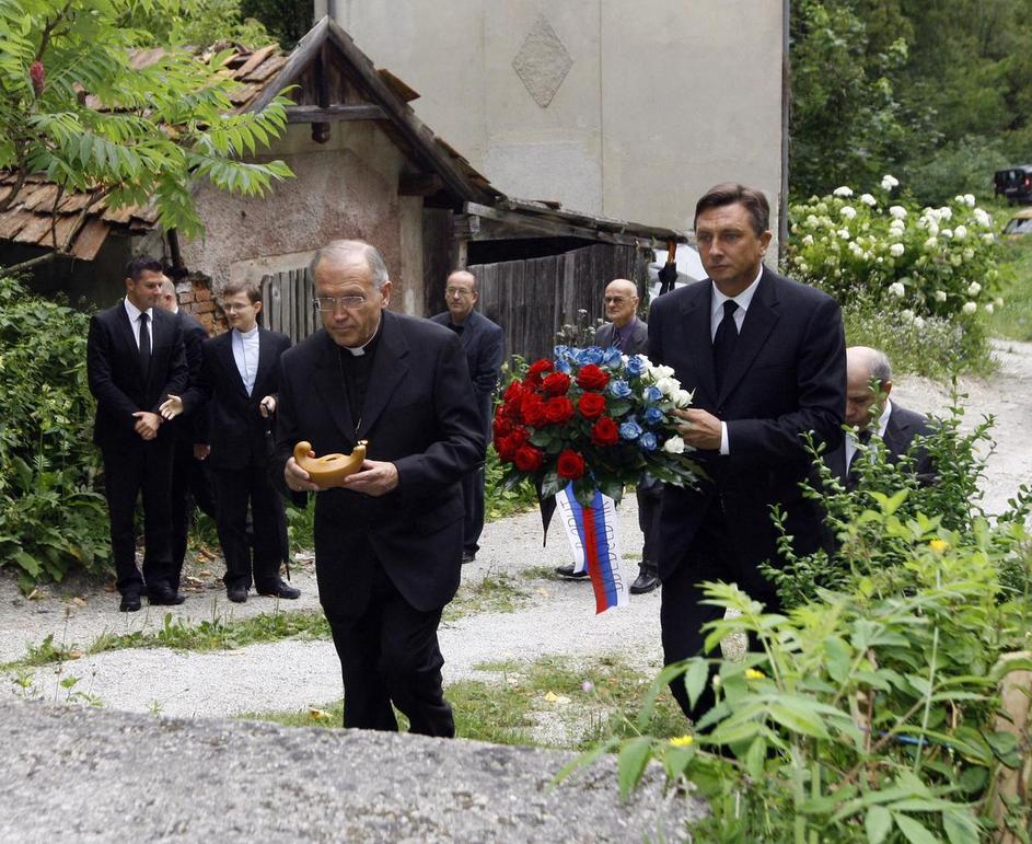 Pahor in Stres ob obisku Hude jame in Starega Piskra. (Foto: Gregor Katič)