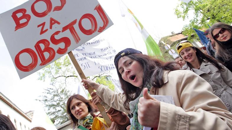 Slovenija 18.04.12, stavka, ljubljana, protest, stavka javnega sektorja,  foto: 