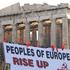 ATene , akropola, protestniki, transparent