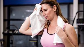 Telovadba, ženska, znojenje