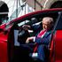 Donald Trump in Tesla in Elon Musk