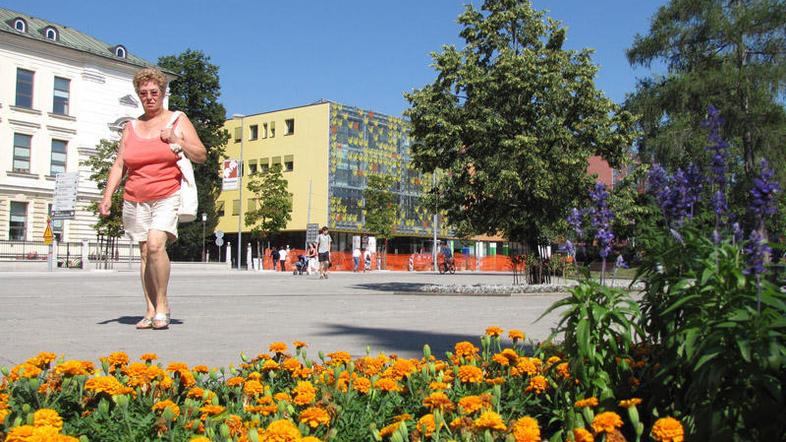 Medtem ko je okrog Slovenskega trga več gradbišč, za garažo še niso zasadili lop