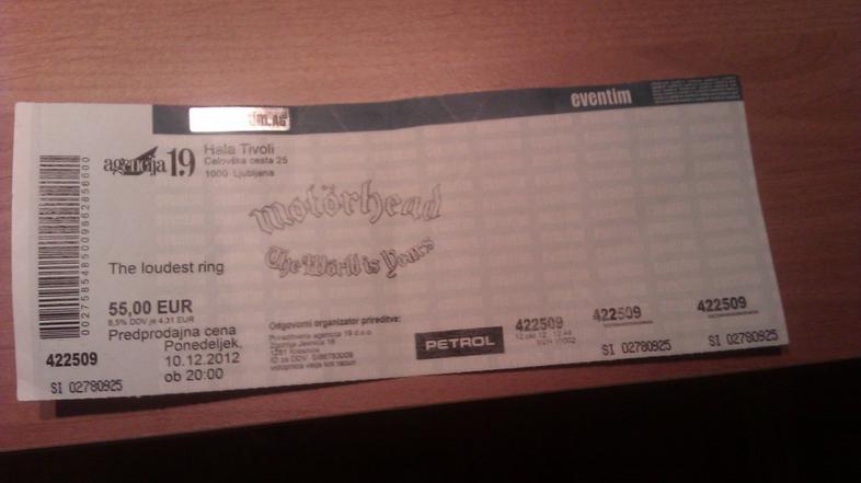 Ponarejena vstopnica