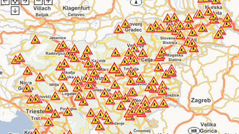 delo na cesti, avtoceste