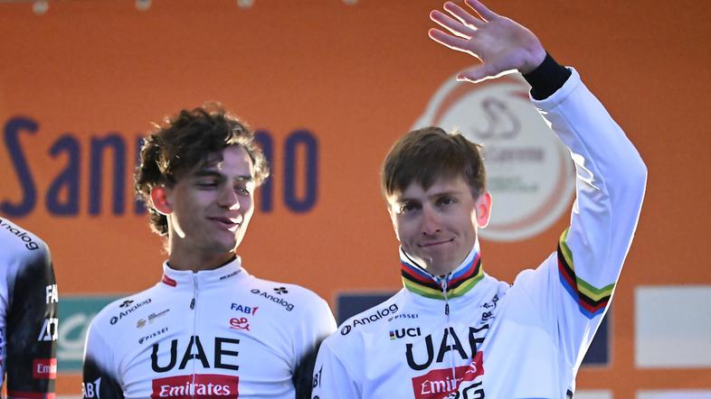 Isaac del Toro in Tadej Pogačar