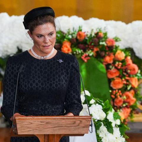 princesa Vicotria na pogrebu kralja Haralda