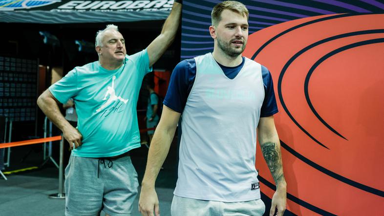 trening košarkarske reperezentance slovenije, eurobasket 2025, saša dončić, luka dončić