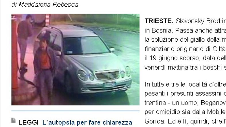 Zadnja fotografija umorjenega Italijana.