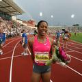 Američanka Sanya Richards se je zmage na 400 metrov veselila s časom 49,23.
