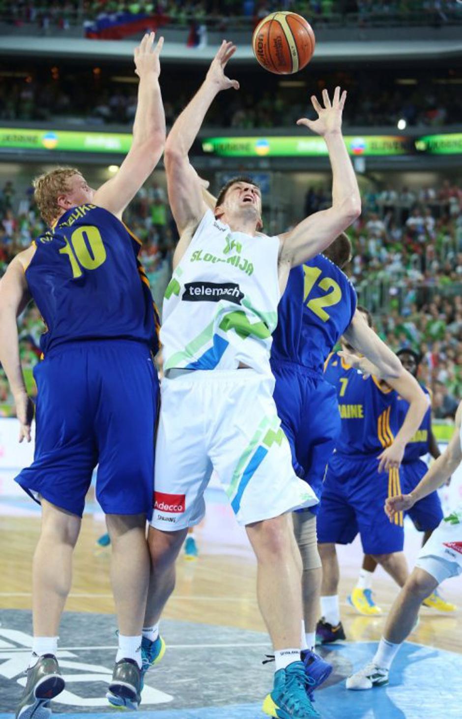 Slovenija Ukrajina EuroBasket Stožice Ljubljana Vidmar Natjažko | Avtor: Saša Despot