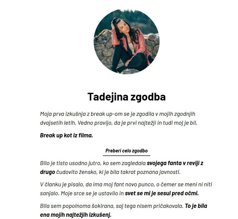 Tadeja Kržič | Avtor: breakupbestici.si